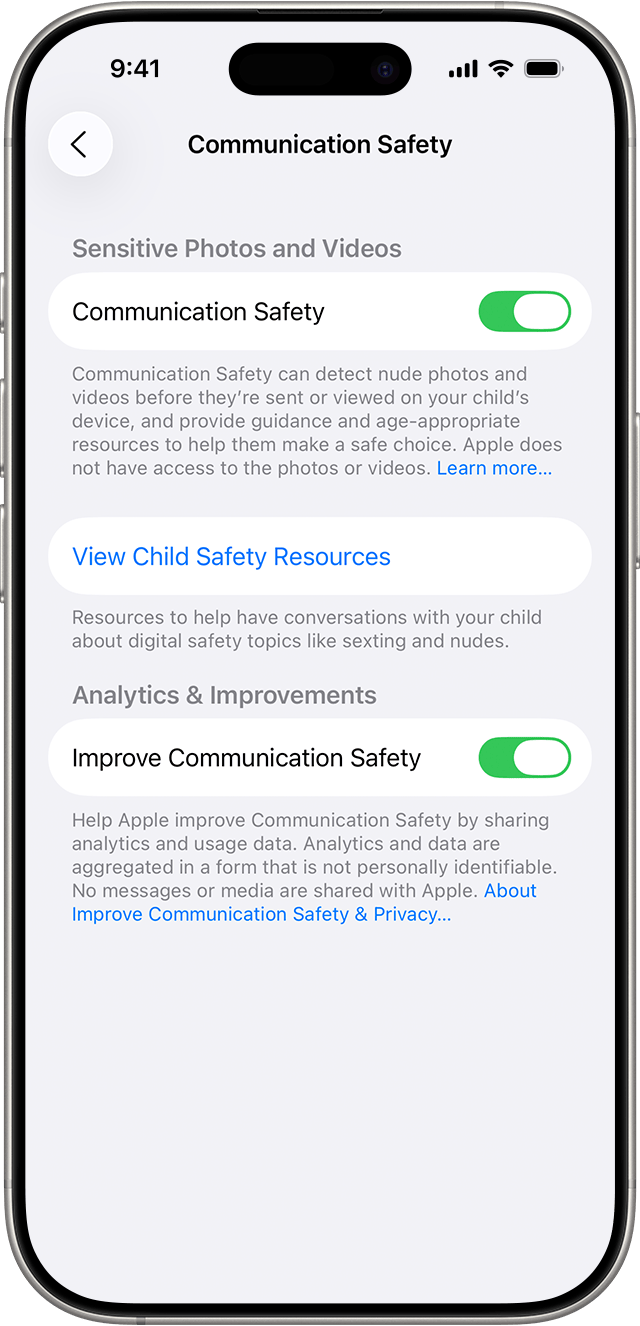 Apple's Communication Safety screen